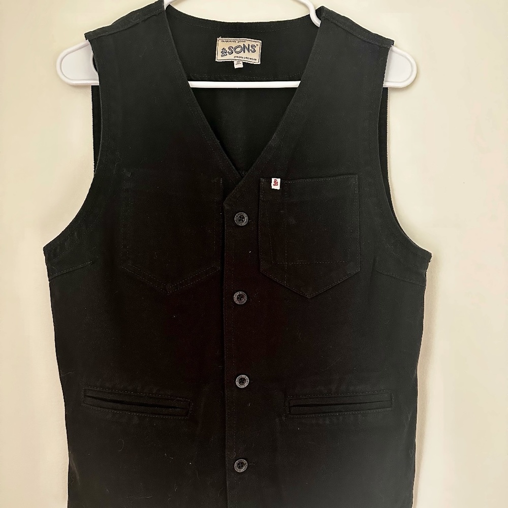 &Sons Trading Co Black Lincoln Waistcoat/Vest